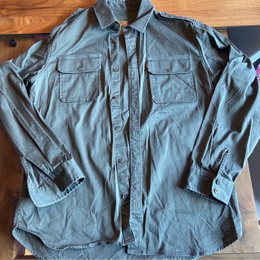 OVO Green Button-Up Jacket